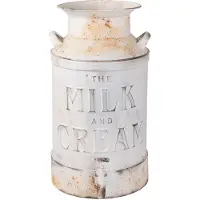 Clayre & Eef Witte Melkbus met decoratief kraantje 21*27*38 cm / 8000 ml 6Y2571