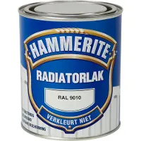 Hammerite radiatorlak RAL 9010 gebroken wit hoogglans 750 ml