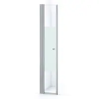 Maxaro Zircon Comfort Douchedeur | 50 cm Chroom Helder met matte strook Draaideur