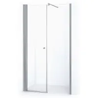 Maxaro Zircon Comfort Douchedeur | 130 cm Chroom Helder glas Draaideur