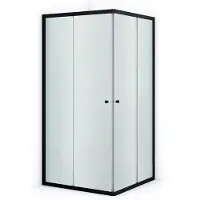 Maxaro Ruby Allure Douchecabine | 90x80 cm Mat zwart Matglas Schuifdeur Rechthoek