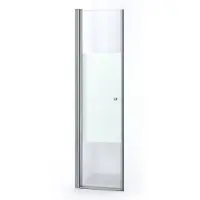 Maxaro Zircon Comfort Douchedeur | 60 cm Chroom Helder met matte strook Draaideur
