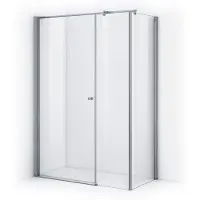 Maxaro Zircon Comfort Douchecabine | 130x70 cm Chroom Helder glas Draaideur Rechthoek