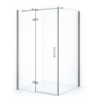 Maxaro Diamond Douchecabine | 110x100 cm Chroom Helder glas Draaideur Rechthoek