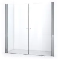 Maxaro Zircon Comfort Douchedeur | 200 cm Chroom Helder glas Pendeldeur