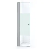 Maxaro Zircon Comfort Douchedeur | 60 cm Chroom Helder met matte strook Pendeldeur