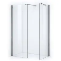 Maxaro Zircon Comfort Inloopdouche | 80x70 cm Chroom Helder glas 2 vaste wanden