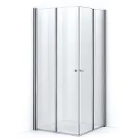 Maxaro Zircon Comfort Douchecabine | 90x90 cm Chroom Helder glas Vouwdeur Vierkant