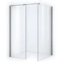 Maxaro Zircon Comfort Inloopdouche | 110x90 cm Chroom Helder glas 2 vaste wanden