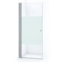 Maxaro Zircon Comfort Douchedeur | 90 cm Chroom Helder met matte strook Pendeldeur