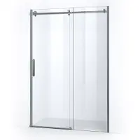 Maxaro Crystal Allure Douchedeur 140 cm Chroom Helder Glas Schuifdeur | Douchedeur Schuifdeur | Schuifdeur Douche | Schuifwand douche