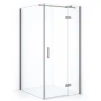 Maxaro Diamond Douchecabine | 110x90 cm Rvs Helder glas Draaideur Rechthoek