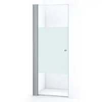 Maxaro Zircon Comfort Douchedeur | 80 cm Chroom Helder met matte strook Pendeldeur