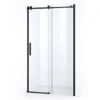 Maxaro Crystal Allure Douchedeur 130cm Mat Zwart Helder Glas Schuifdeur | Douchedeur Schuifdeur | Schuifdeur Douche | Schuifwand douche