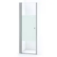 Maxaro Zircon Comfort Douchedeur | 75 cm Chroom Helder met matte strook Draaideur