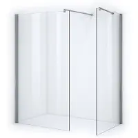 Maxaro Zircon Comfort Inloopdouche | 110x90 cm Chroom Helder glas 2 vaste wanden