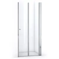 Maxaro Zircon Comfort Douchedeur | 90 cm Chroom Helder glas Vouwdeur
