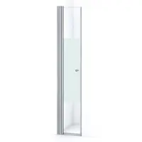 Maxaro Zircon Comfort Douchedeur | 45 cm Chroom Helder met matte strook Draaideur