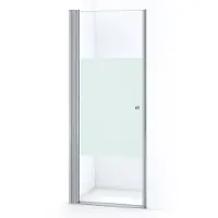 Maxaro Zircon Comfort Douchedeur | 85 cm Chroom Helder met matte strook Draaideur
