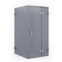 Maxaro Diamond Douchecabine | 110x100 cm Chroom Rookglas Draaideur Rechthoek