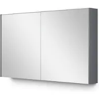 Maxaro Spiegelkast Met Verlichting Modulo 120x70cm Middengrijs Badkamer Spiegelkast | Spiegelkast Badkamer | Spiegelkast met Verlichting