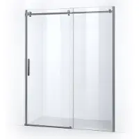 Maxaro Crystal Allure Douchedeur 160 cm Chroom Helder glas Schuifdeur | Douchedeur Schuifdeur | Schuifdeur Douche | Schuifwand douche
