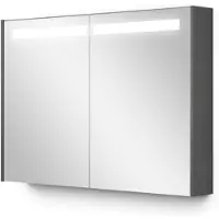 Maxaro Spiegelkast Met Verlichting Modulo 100x70cm Donkergrijs Beton