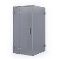 Maxaro Diamond Douchecabine | 110x100 cm Rvs Rookglas Draaideur Rechthoek