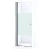 Maxaro Zircon Comfort Douchedeur | 80 cm Chroom Helder met matte strook Draaideur