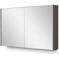 Maxaro Spiegelkast Met Verlichting Modulo 120x70cm Donkerbruin Eiken