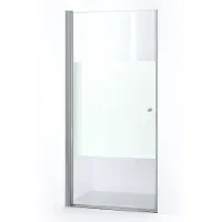 Maxaro Zircon Comfort Douchedeur | 100 cm Chroom Helder met matte strook Draaideur