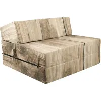 Viking Choice Logeermatras hout motief - opvouwbaar matras - 200x90x15 cm - campingmatras