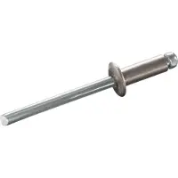 Goebel - 500 x Blindklinknagels (Ø x L) 4,8 x 12,8 mm - Monel verzinkt / RVS A2 - Vlakke kop - STANDARD - 7033248128 - Popnagel