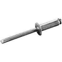Goebel - 250 x Blindklinknagels (Ø x L) 6 x 16 mm - Alu Aluminium AlMG 5,0 / RVS A2 - Vlakke kop - STANDARD - 7020160160 - Popnagel