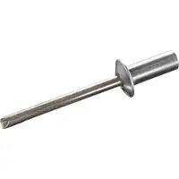 Goebel - 250 x Gesloten blindklinknagels (Ø x L) 4,8 x 11 mm - Alu Aluminium / RVS A2 - Vlakke kop - CUP - 2120148110 - ISO15975 - Popnagel