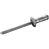 Goebel - 500 x Multi-Grip blindklinknagels (Ø x L) 4,8 x 17 mm - Alu Aluminium AlMG 2,5 / Staal verzinkt - Vlakke kop - MULTI - 7770148170 - Popnagel