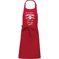 Kariban Awesome 21 year - 21 jaar cadeau - keukenschort - BBQ schort - verjaardag - rood