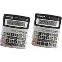 Benson Basic bureau rekenmachine - Set van 4x stuks - voor kantoor of school - calculator - solar