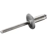 Goebel - 250 x Blindklinknagels (Ø x L) 5 x 16 mm - Alu Aluminium AlMG 5,0 / RVS A2 - Grote kop - STANDARD - 7021150160 - Popnagel