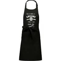 Kariban Awesome 50 year - 50 jaar cadeau - keukenschort - BBQ schort - verjaardag - sarah - abraham - zwart