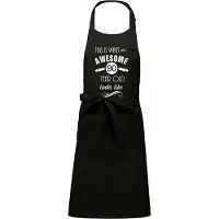 Kariban Awesome 90 year - 90 jaar cadeau - keukenschort - BBQ schort - verjaardag - zwart