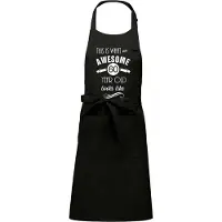 Kariban Awesome 60 year - 60 jaar cadeau - keukenschort - BBQ schort - verjaardag - zwart
