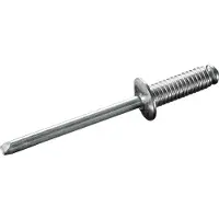Goebel - 500 x Geribbelde blindklinknagels (Ø x L) 4,8 x 14 mm - Alu Aluminium AlMG 2,5 / Staal verzinkt - Vlakke kop - RILLI - 7070248140 - Popnagel