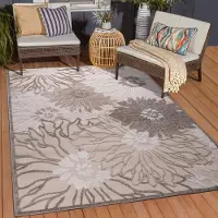 Muratap Binnen en buiten vloerkleed floral outdoor laagpolig tapijt 200x290 cm