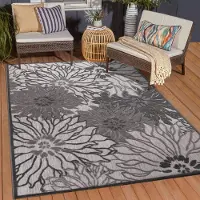 Muratap Binnen en buiten vloerkleed floral outdoor laagpolig tapijt 200x290 cm