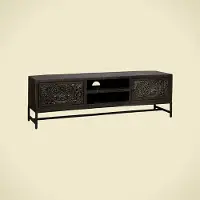 Tower Living Casina TV stand 2 drs. 160x40x50 (Zwart, 160x50x40cm)