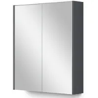 Maxaro Spiegelkast Met Verlichting Modulo 60x70cm Donkergrijs Badkamer Spiegelkast | Spiegelkast Badkamer | Spiegelkast met Verlichting
