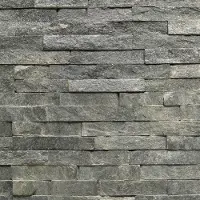 Maxaro Steenstrips Brick Black Star 15x60cm Natuursteen Antraciet