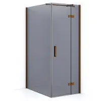 Maxaro Diamond Douchecabine | 120x80 cm Koper Rookglas Draaideur Rechthoek