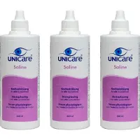Unicare Saline Zoutoplossing - Voordeelverpakking 3 x 360 ml - Zonder Conserveringsmiddelen - Premium Oogverzorging uit Nederland